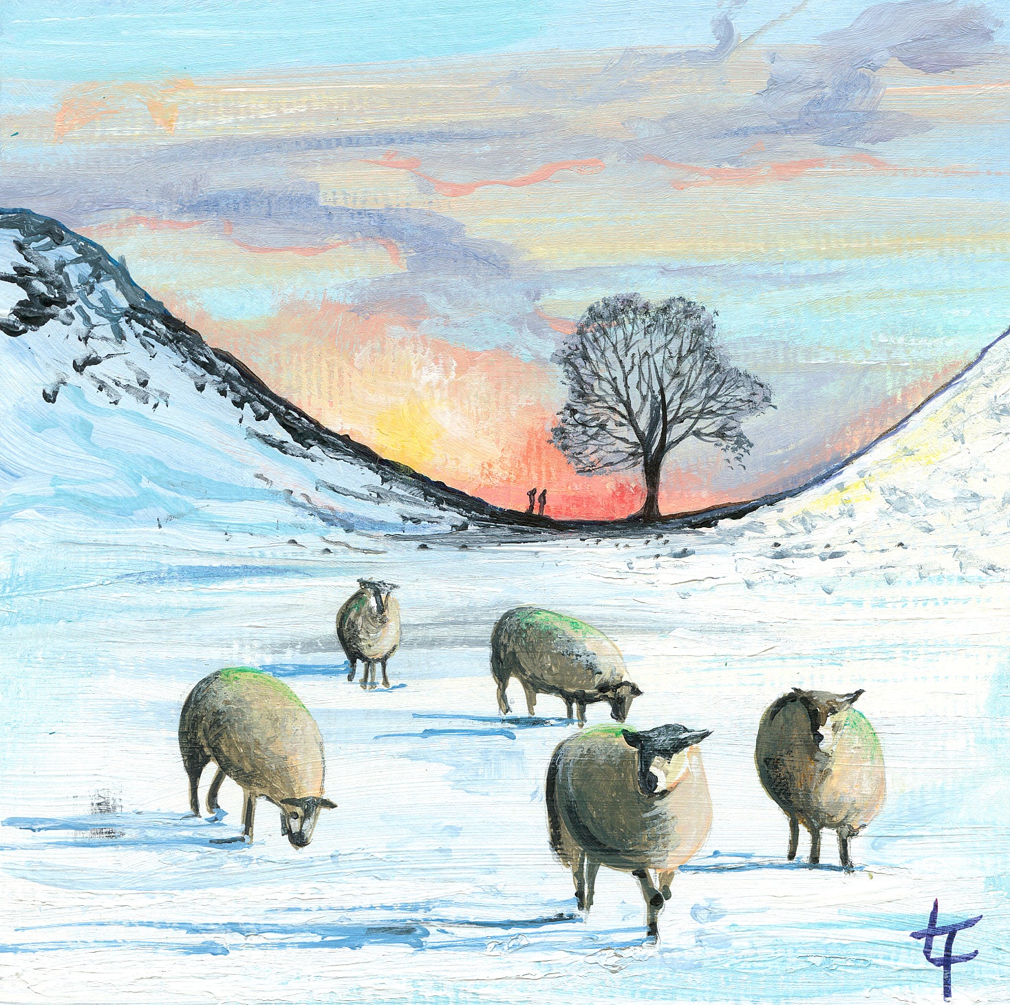 Northumberland Christmas Cards / Winter Scenes- Set of 6 Assorted Cards