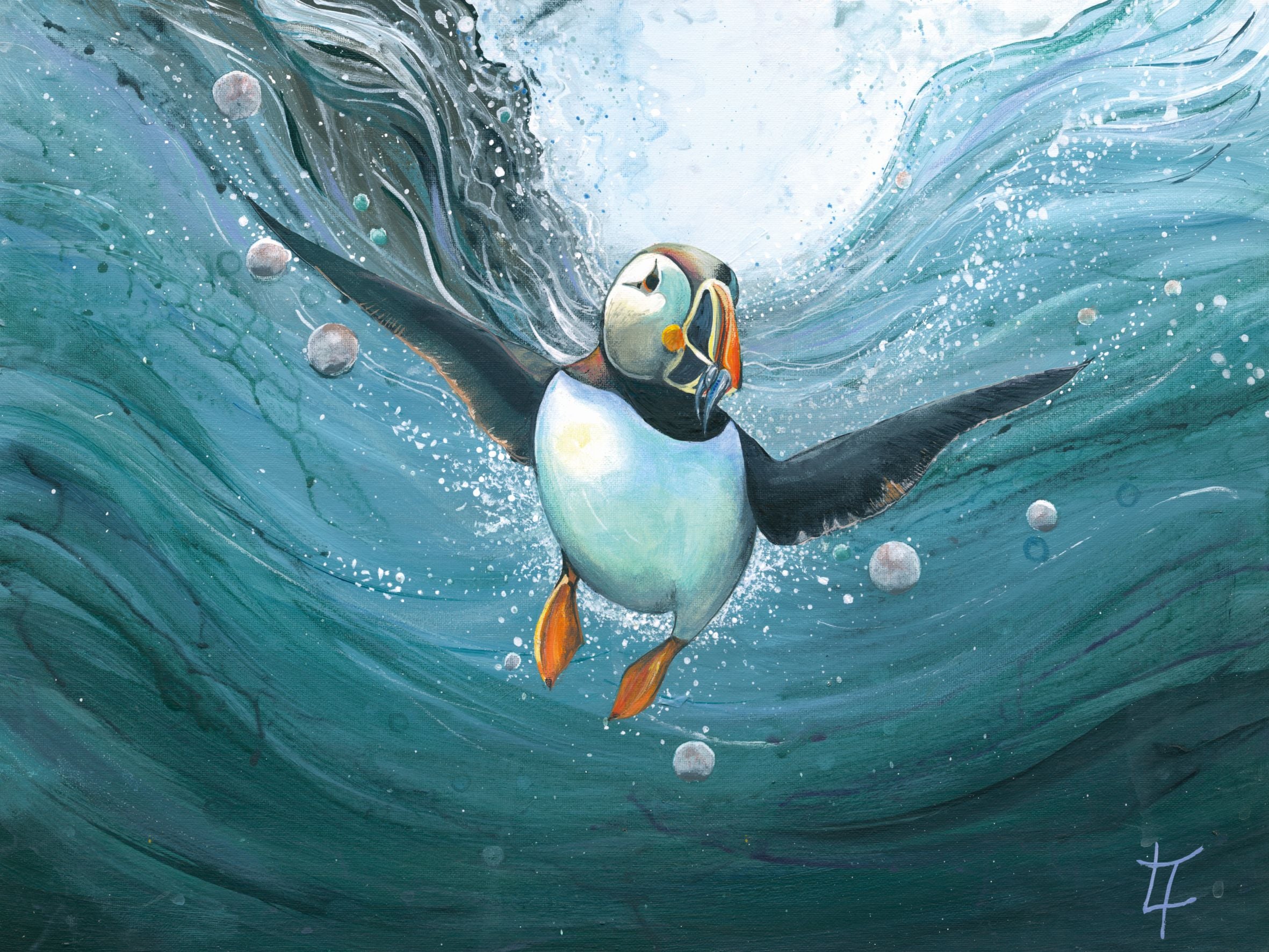 "Gone Fishing" Puffin