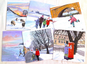 Northumberland Christmas Cards / Winter Scenes- Set of 6 Assorted Cards