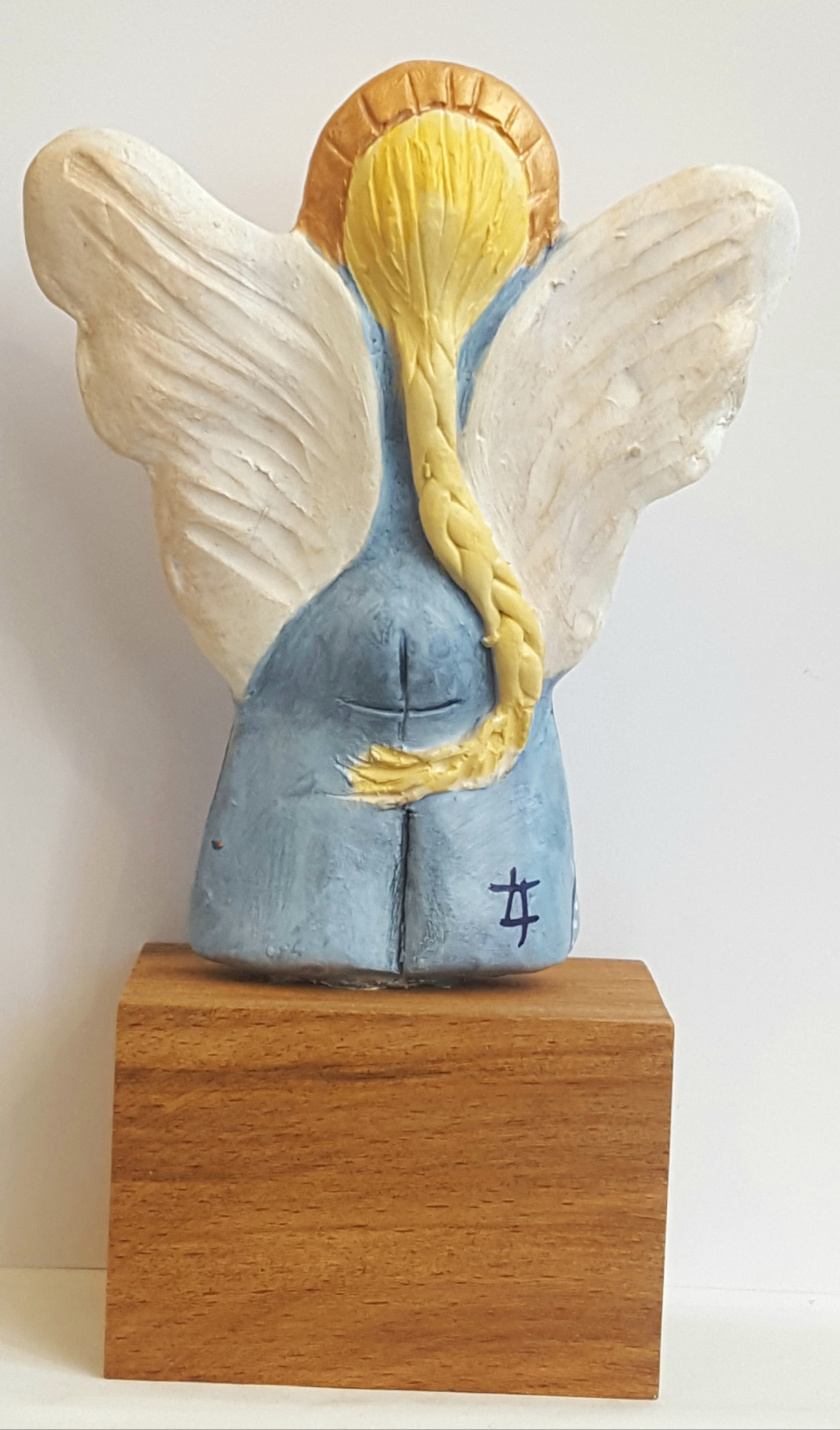 Dungaree Wearing Guardian Angel - Goddess - Faye – Fairy – Peri  Sculpture