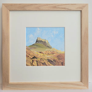 Lindisfarne Castle  From The Beach-  Original Painting