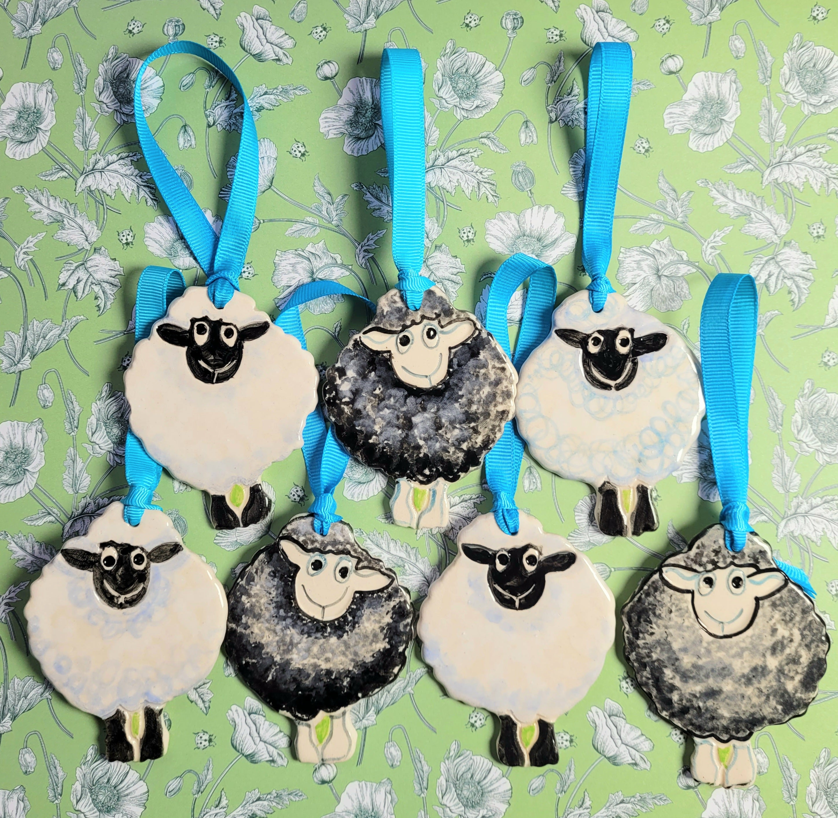 Ceramic Art- Pair of Sheep