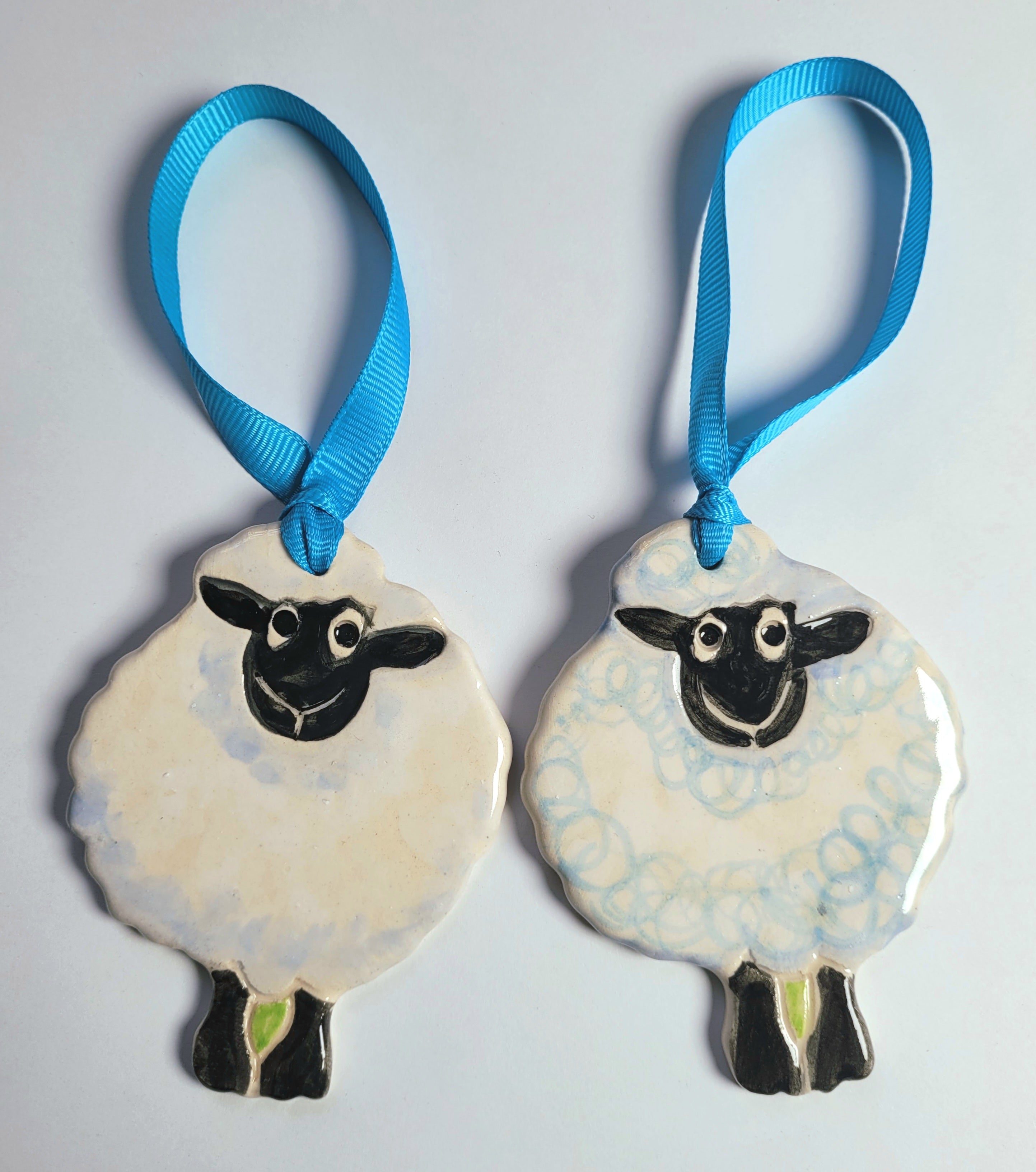 Ceramic Art- Pair of Sheep