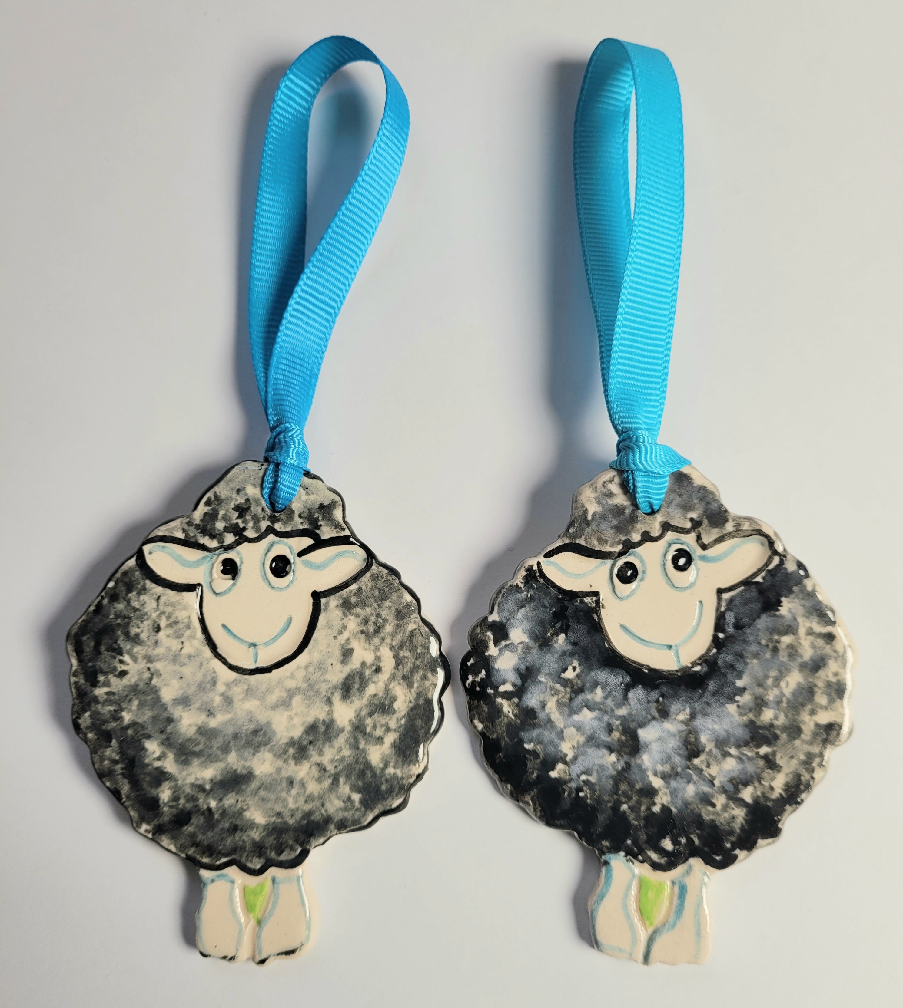 Ceramic Art- Pair of Sheep