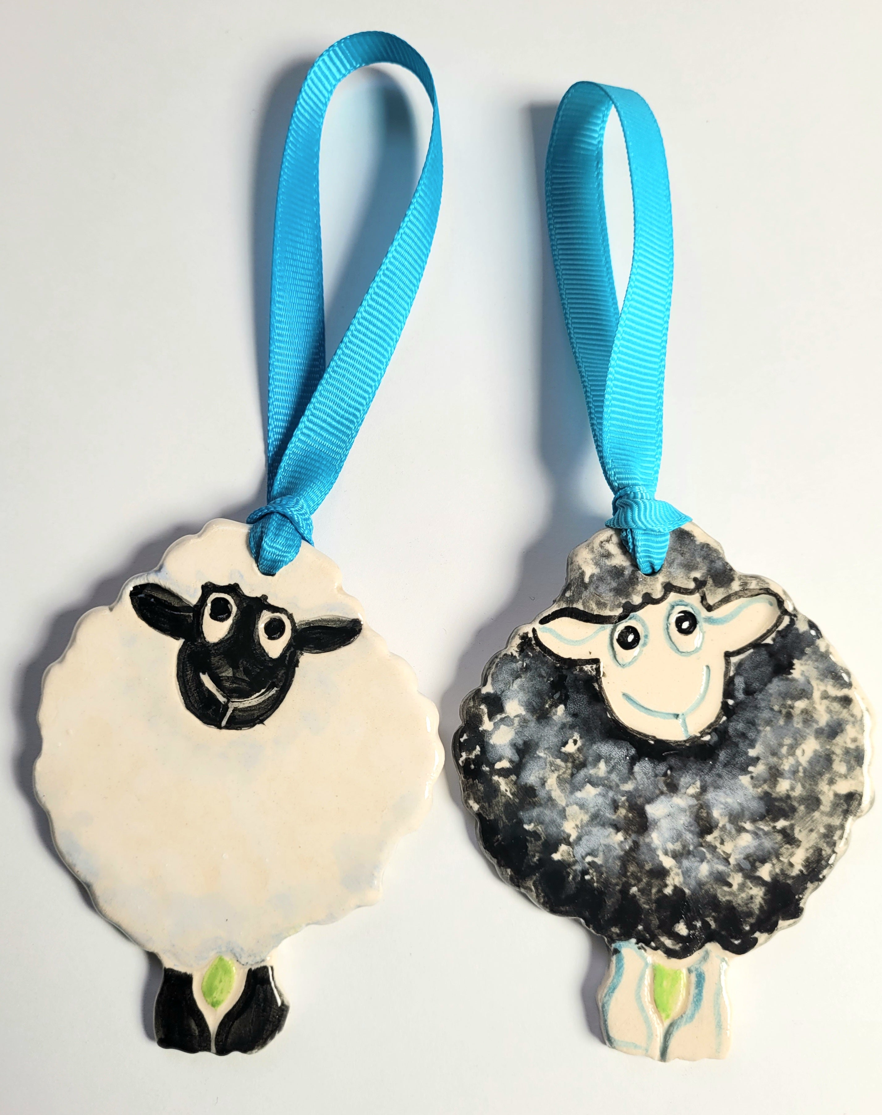 Ceramic Art- Pair of Sheep
