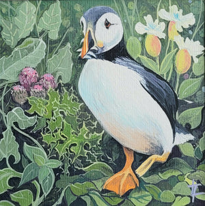 "Dinner Is Served"- Puffin - Original Painting