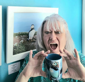 Gone Fishing Puffin Mug