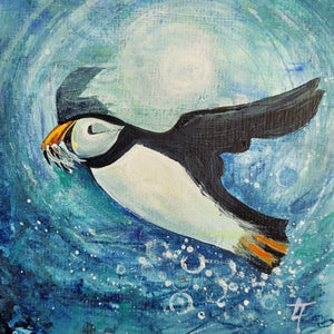 Home Time- Puffin - Original Painting