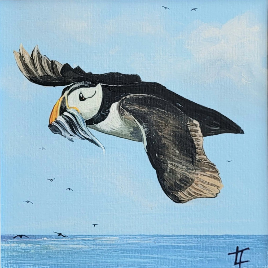 Express Delivery- Puffin - Original Painting
