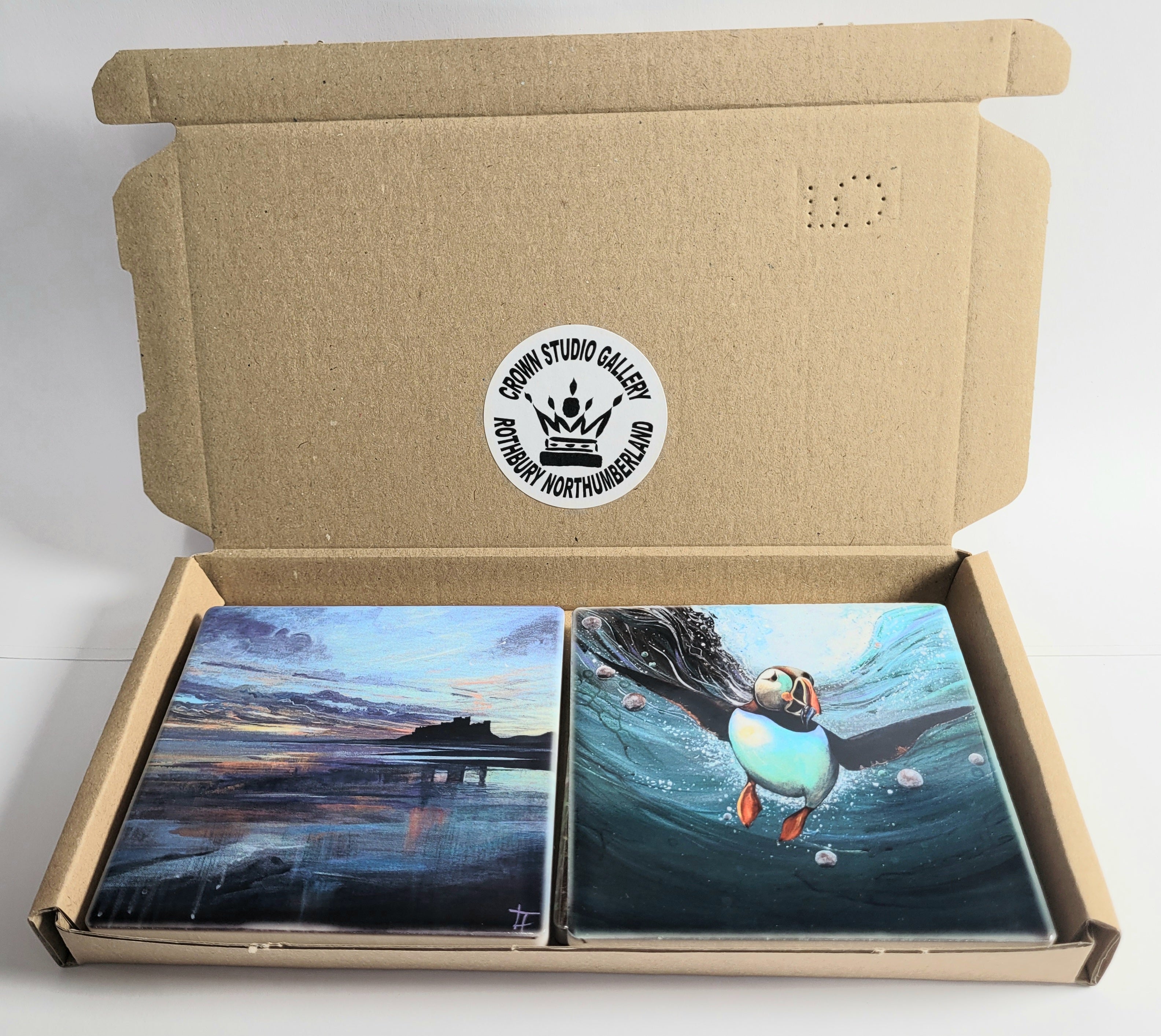 Set of Four Ceramic Coasters