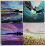 Set of Four Ceramic Coasters