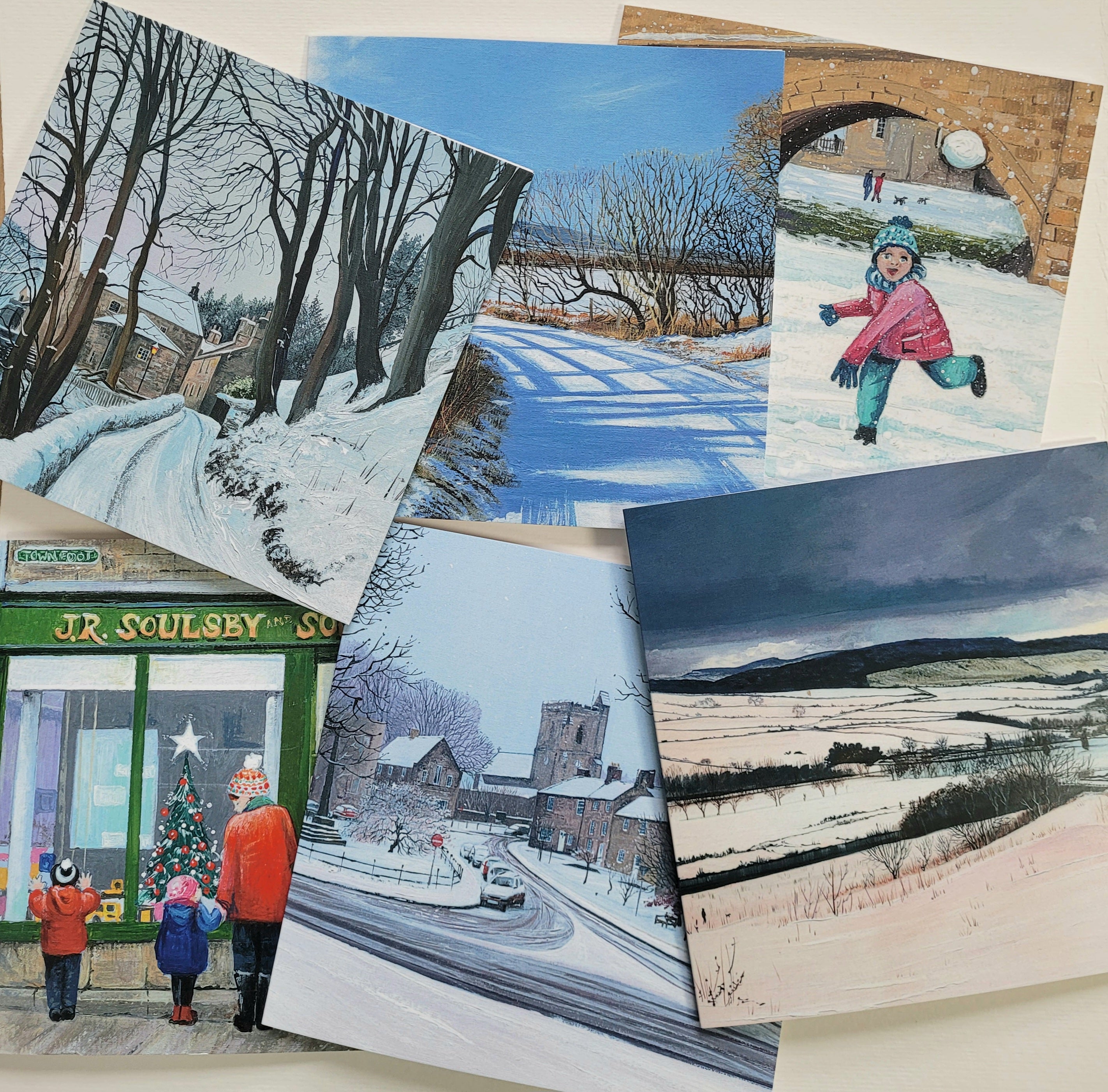 Northumberland Christmas Cards / Winter Scenes for 2025- Set of 6 Assorted Cards