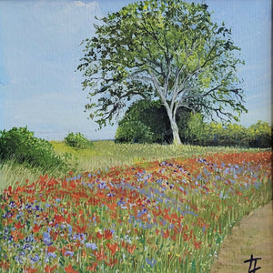 Farmland Flowers Original Painting