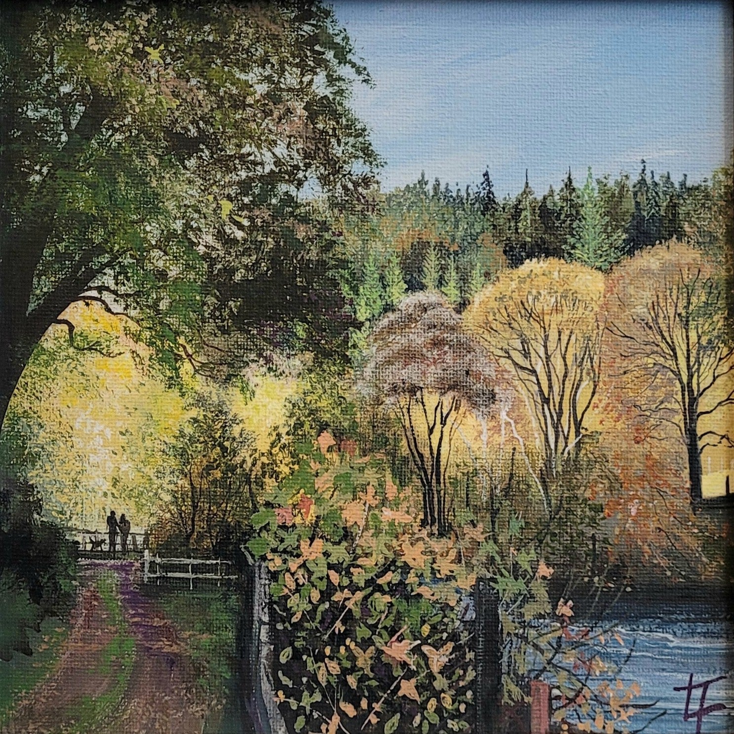 Walking The Dog to The Thrum - Original Painting
