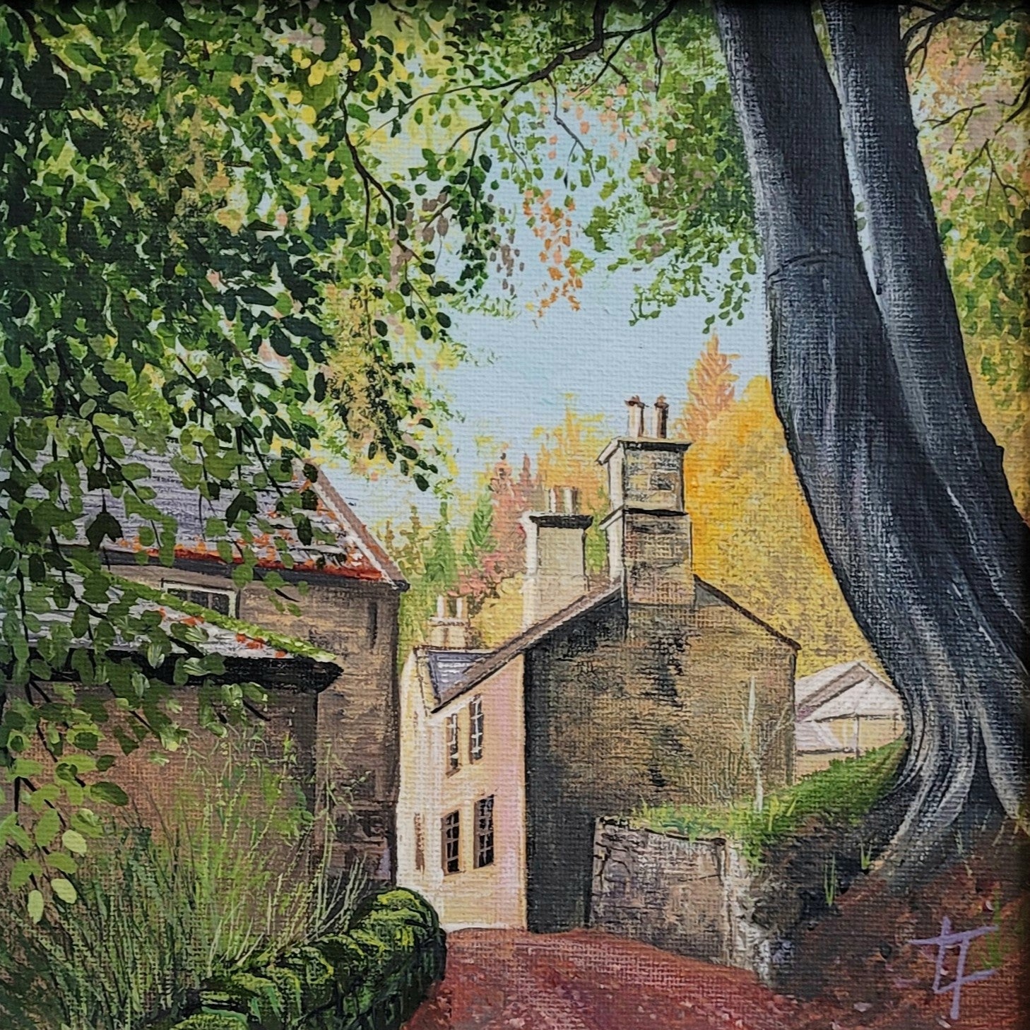 Autumn Walk to Thrum Mill- Original Painting