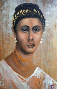 Portrait of a Young Woman From Saqqara Memphis in Egypt