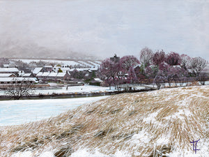 Village in the Snow- Across the River
