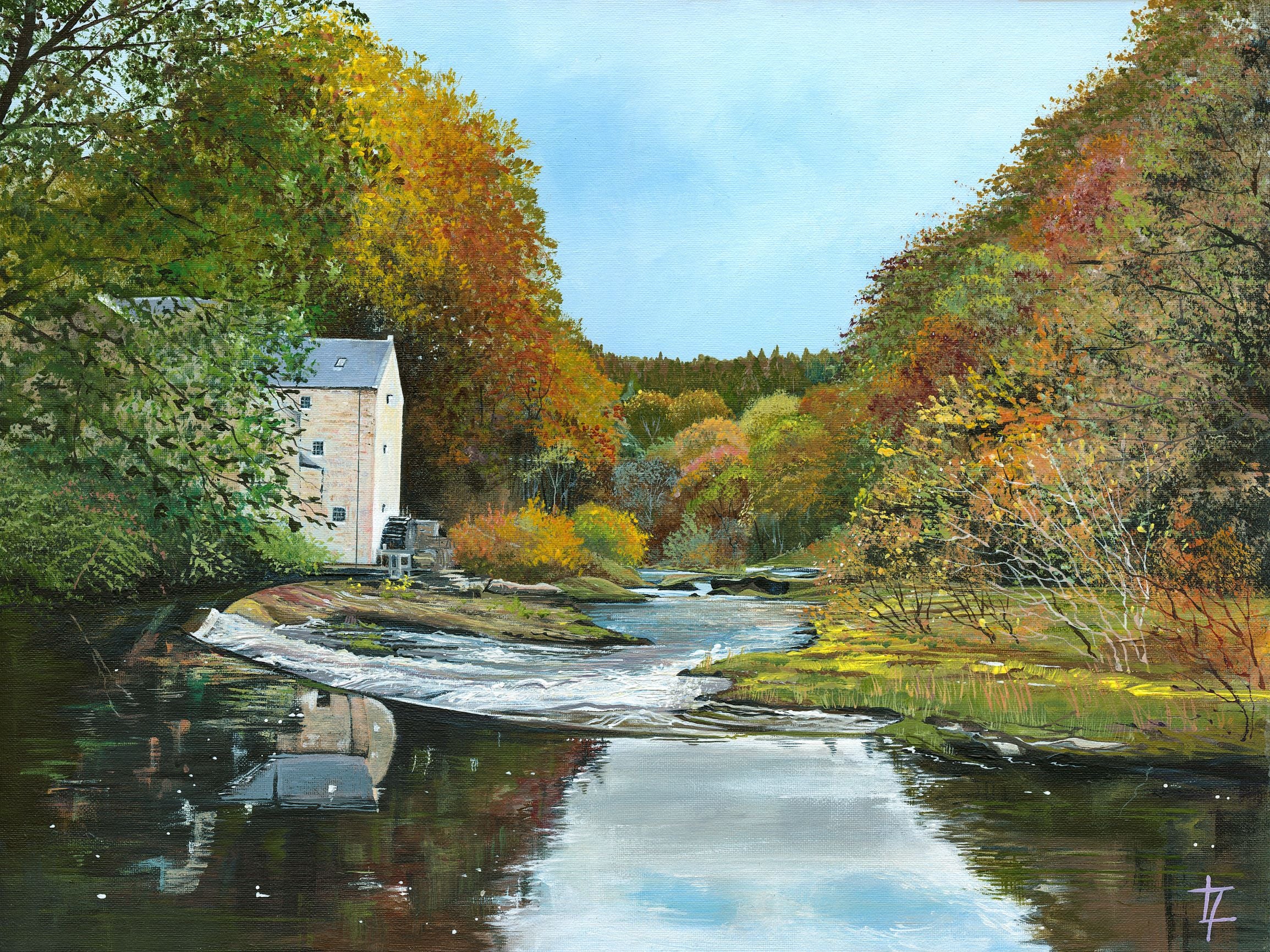 Thrum Mill Autumn Reflections