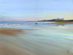 Walking on the Beach-Dunstanburgh Castle Reflections