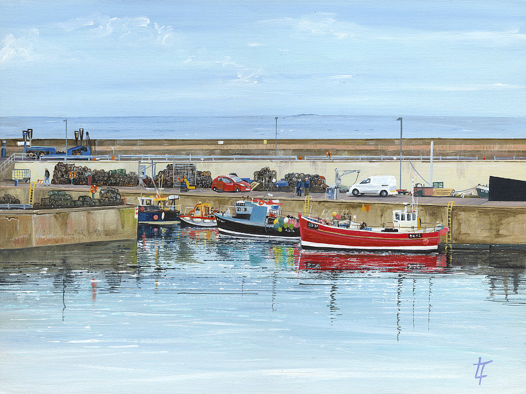 Boats in Seahouses Harbour