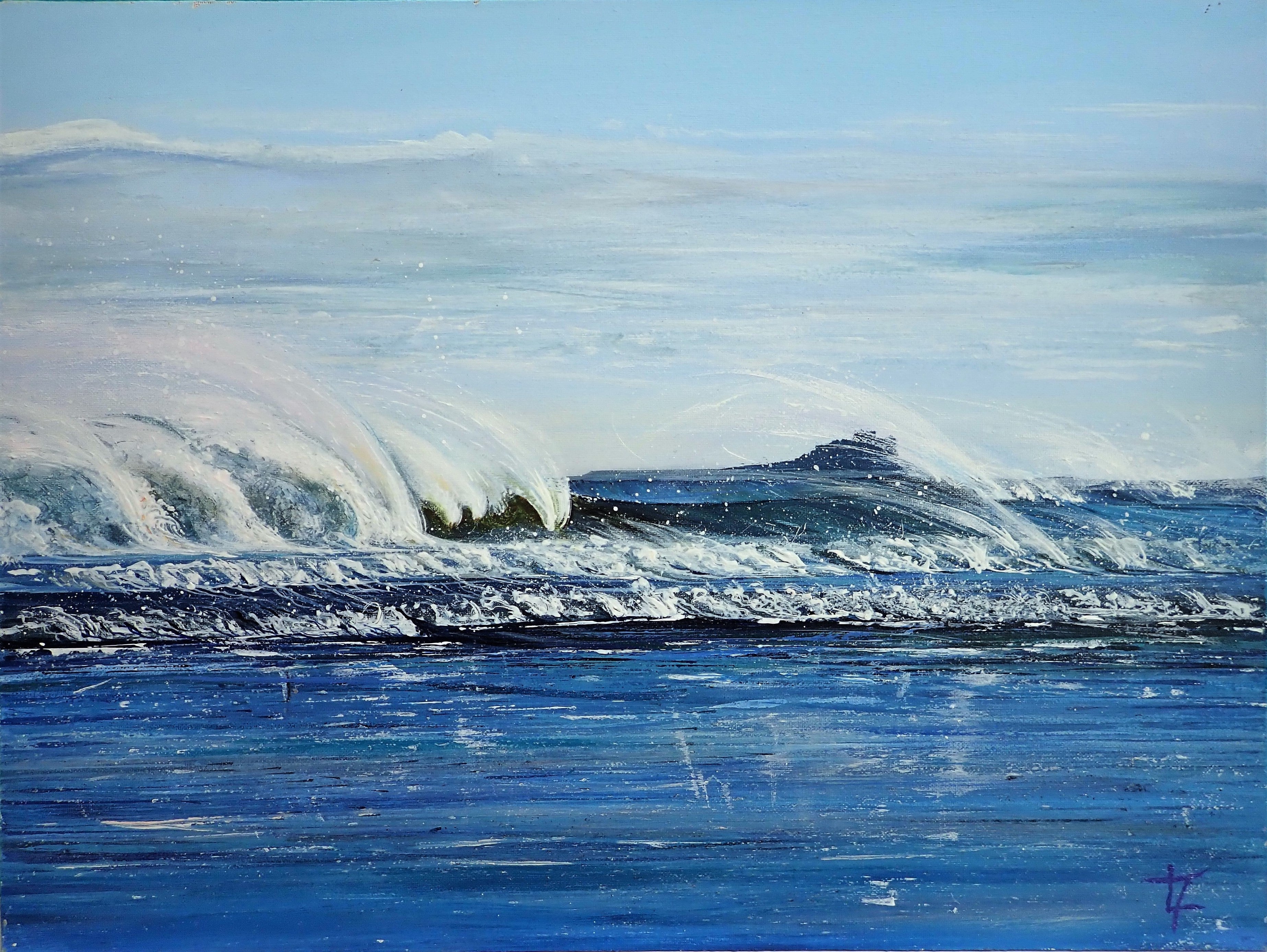 Bamburgh - Weather Warning-  Original Painting