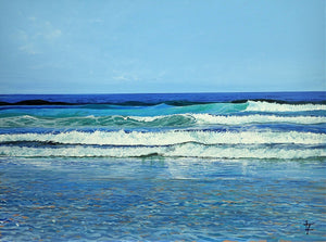 Beadnell Bay Waves - Original Painting