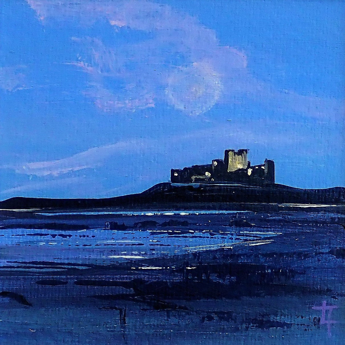Bamburgh Castle at Dusk- Original Painting