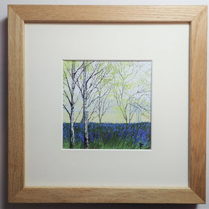 Birches and Bluebells - Original Painting