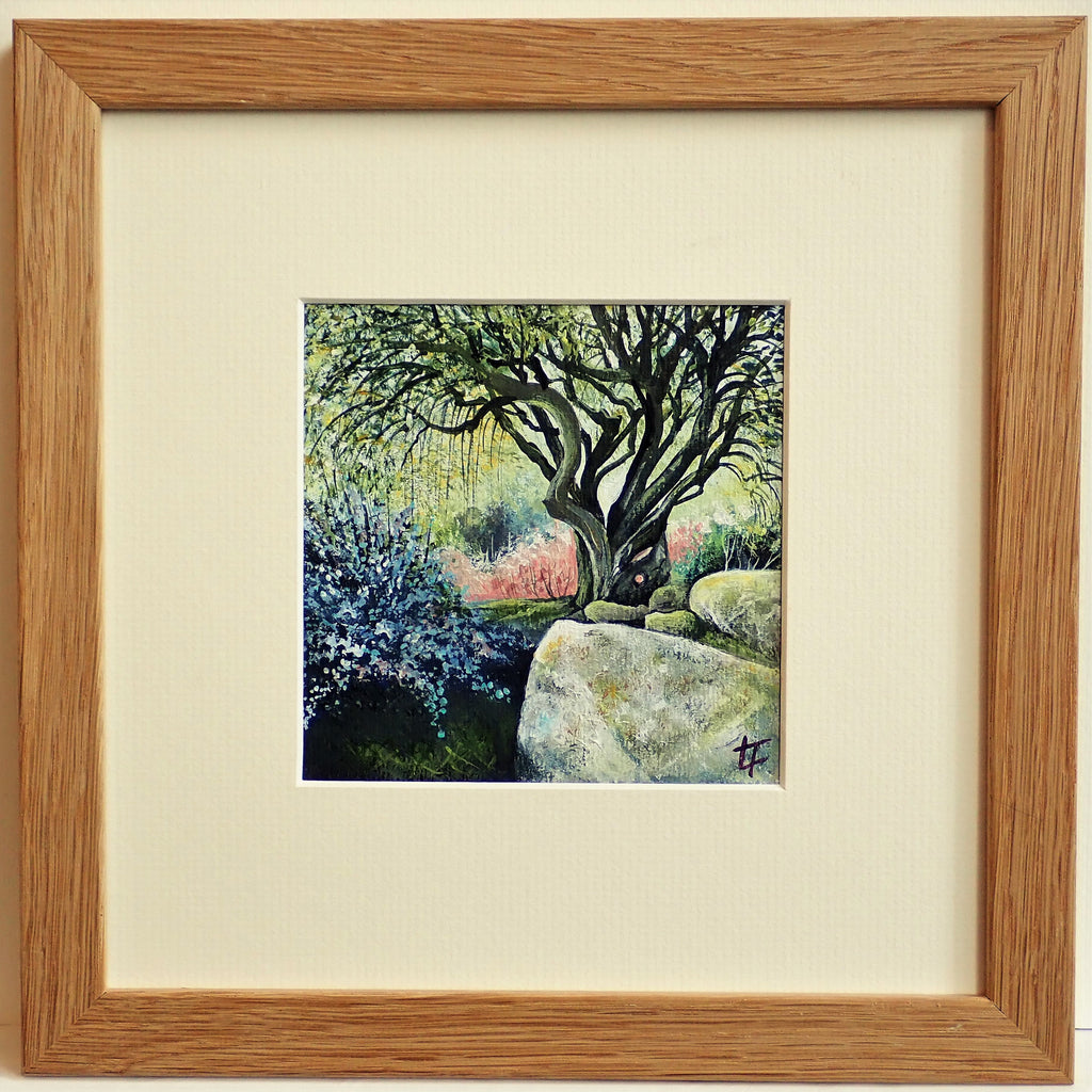 March Sunshine in The Rock Garden, Cragside-  Original Painting
