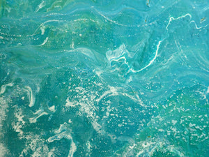 Bamburgh Blue Green Dreamscape - Original Painting