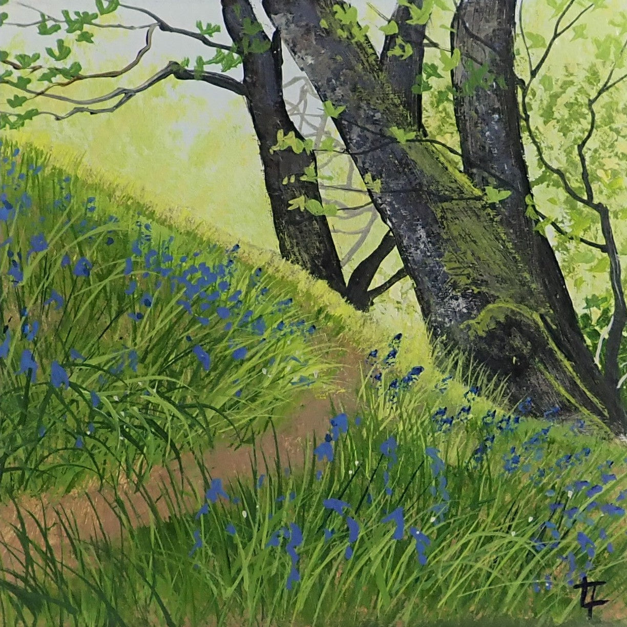 Bluebell Path - Original Painting