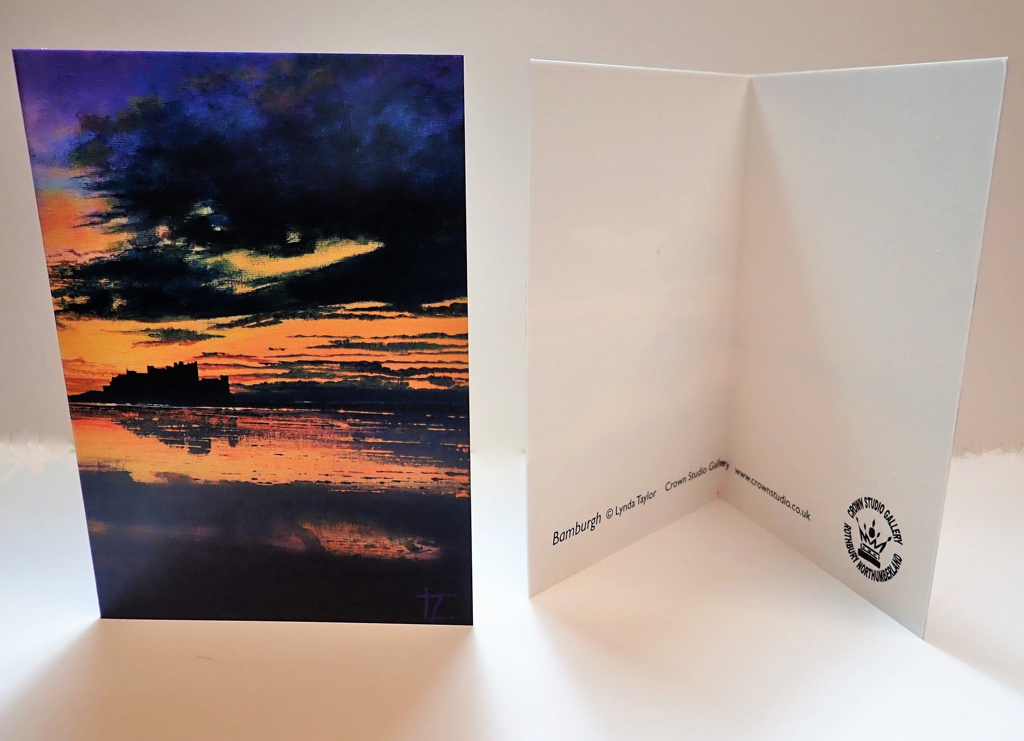 Set of 6 Postcards - Bamburgh Castle Sunset Design