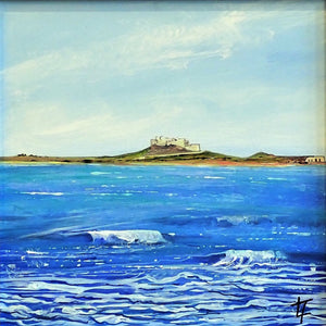 Lindisfarne Castle From Ross Sands- Original Painting