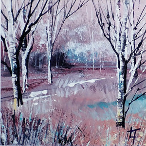 Winter Birches - Original Painting