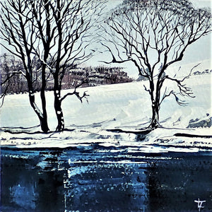 Winter Trees at The Thrum - Original Painting