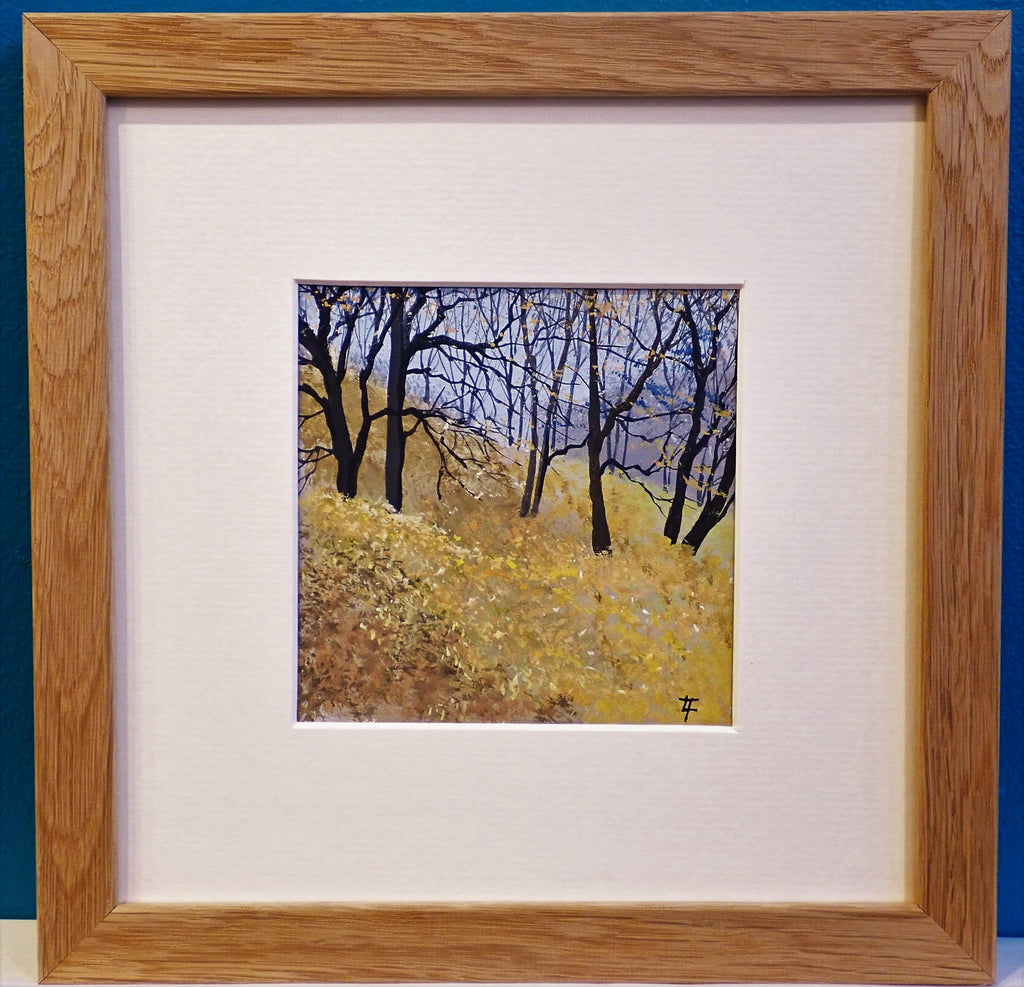 Hillside Autumnal Trees - Original Painting