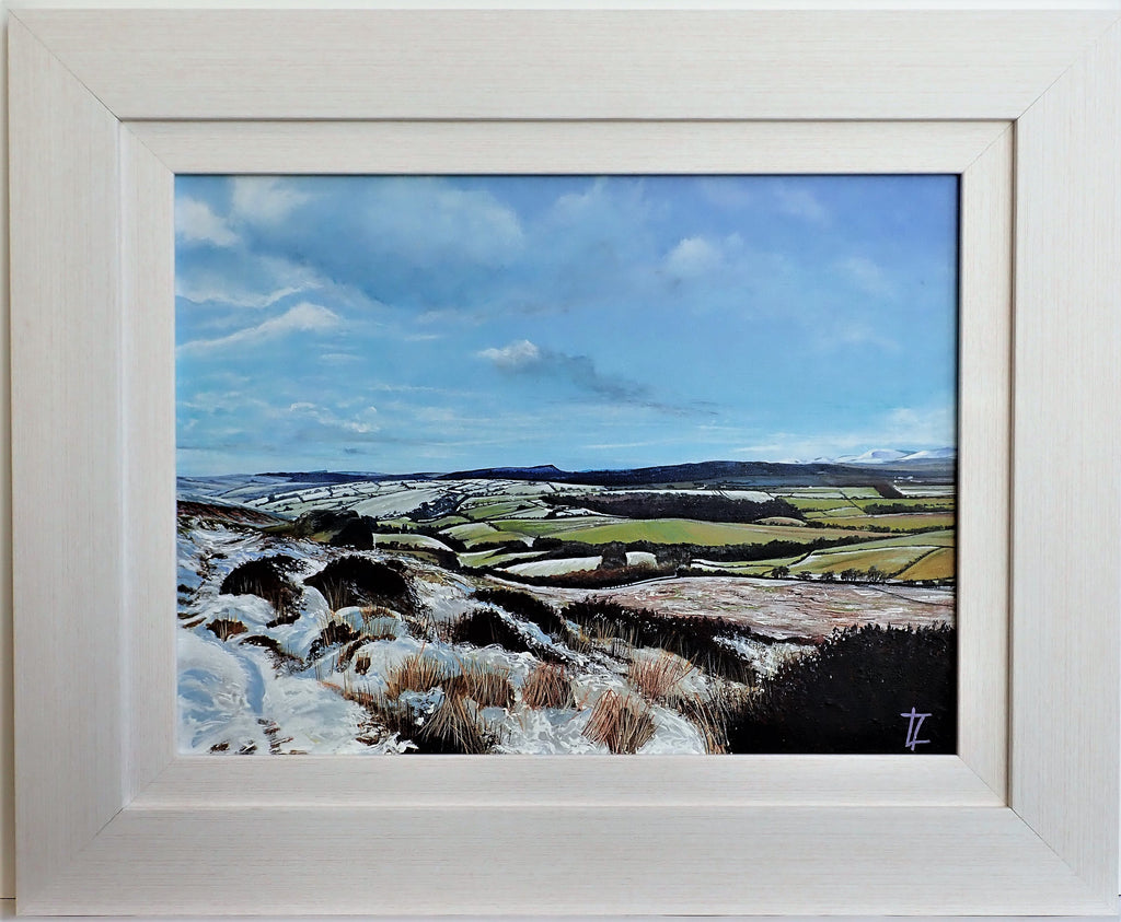 Corby Crags with Snow - Original Painting