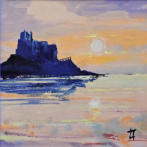 Lindisfarne Castle- A Fine Start to the Day II    - Original Painting