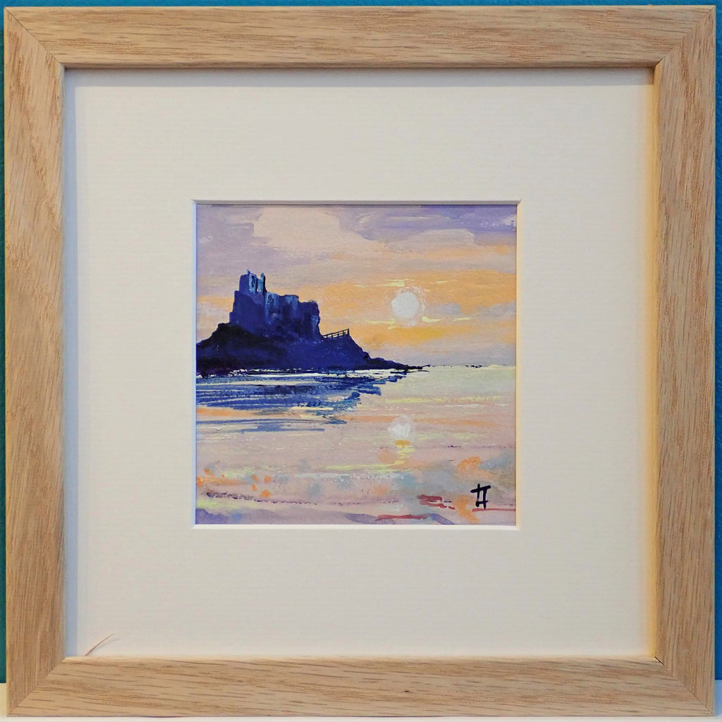 Lindisfarne Castle- A Fine Start to the Day II    - Original Painting